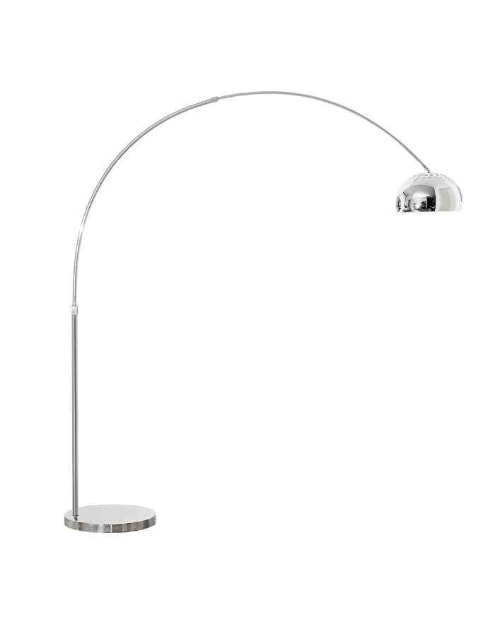 Lámpara de Pie Arco Markas Iluminación Qamra con Rosca E27, Cromo